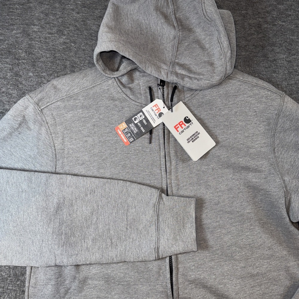 Carhartt Men FR TS4982-FRM Flame Resistant Hoodie CAT3 2112 Gray Medium TALL NEW